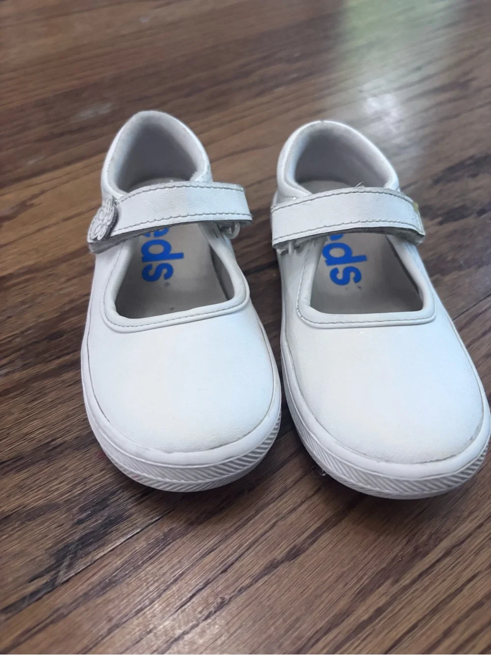 Keds Girls White Mary Jane Strap Shoes